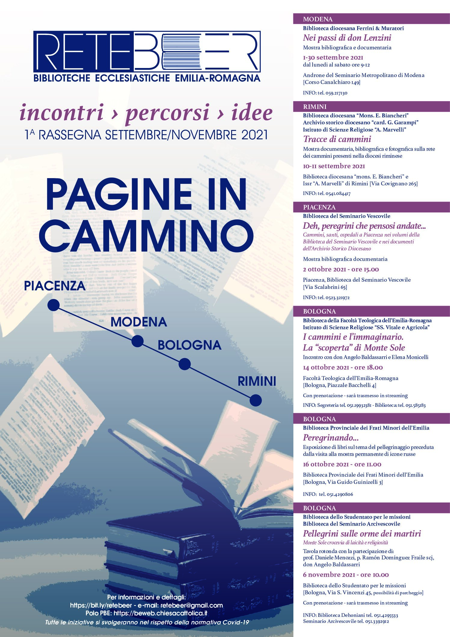 Rassegna “Pagine in cammino” 1° edizione 2021 – RBEER