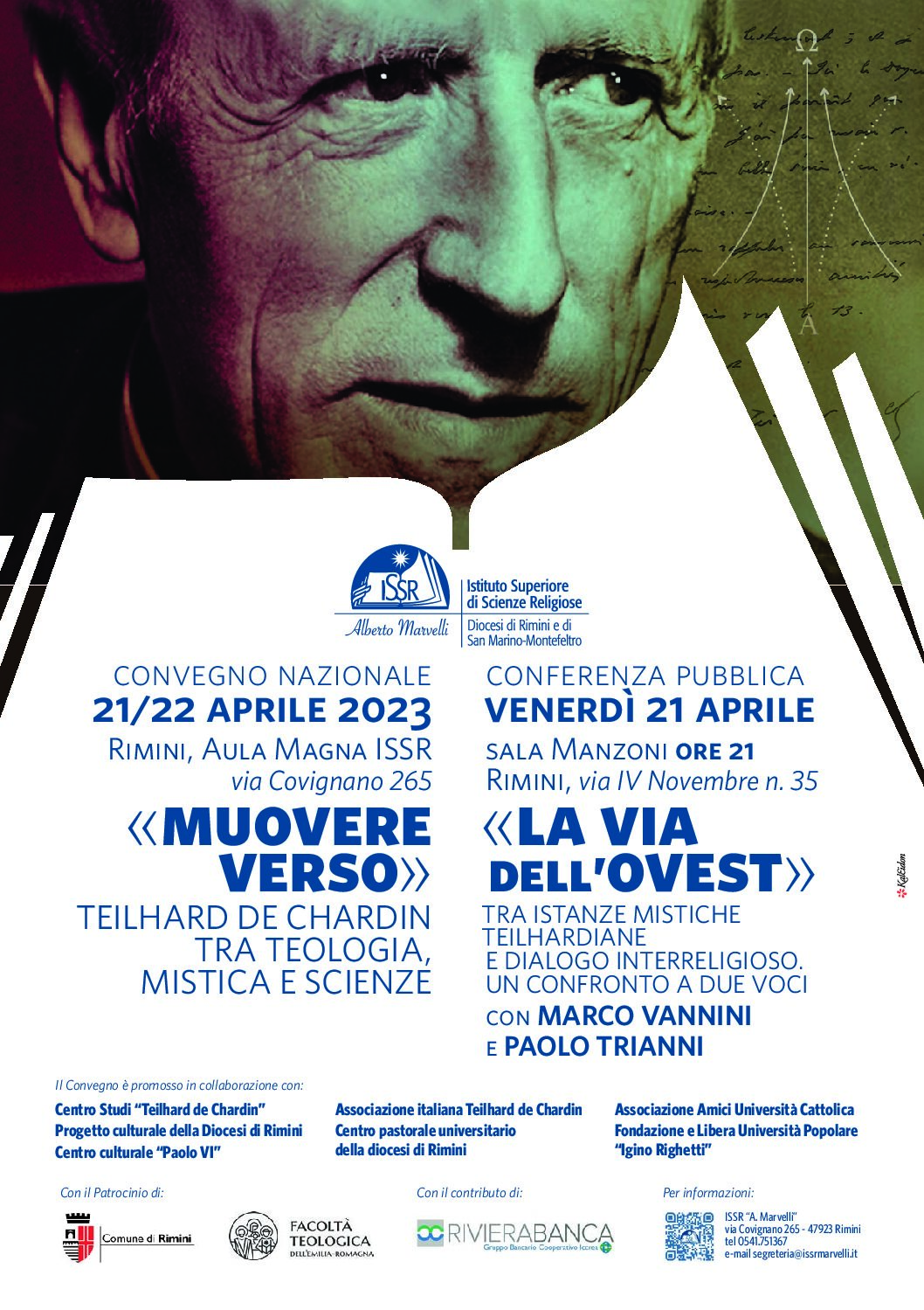 «Muoversi verso» Theilhard De Chardin tra teologia, mistica e scienze Convegno nazionale, Rimini 21/22 aprile 2023 – La Biblioteca diocesana partecipa al convegno organizzato dall’Istituto superiore di scienze religiose “A. Marvelli”